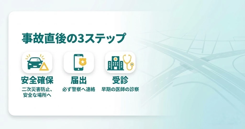 横須賀市で交通事故に遭ったときの初動を案内するキャッチ画像