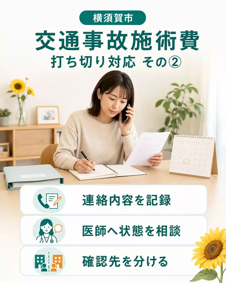 横須賀市、交通事故施術費の対応終了連絡後の確認 横須賀市で交通事故施術費の対応終了連絡後に確認すること