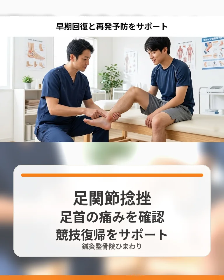 横須賀市で足関節捻挫による足首の痛みを相談する 横須賀市で足関節捻挫による足首の痛みを相談する鍼灸整骨院ひまわりの様子