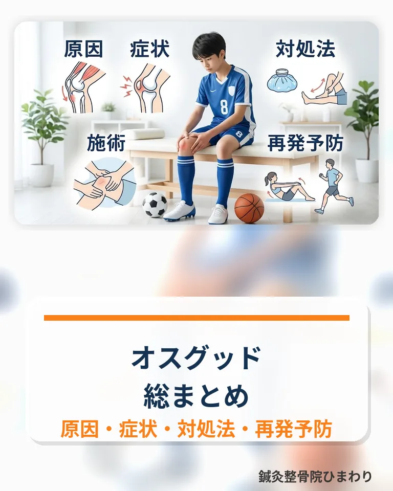 横須賀市でオスグッド総まとめを確認する 横須賀市でオスグッドの原因、症状、対処法、再発予防を確認するスマホ用画像