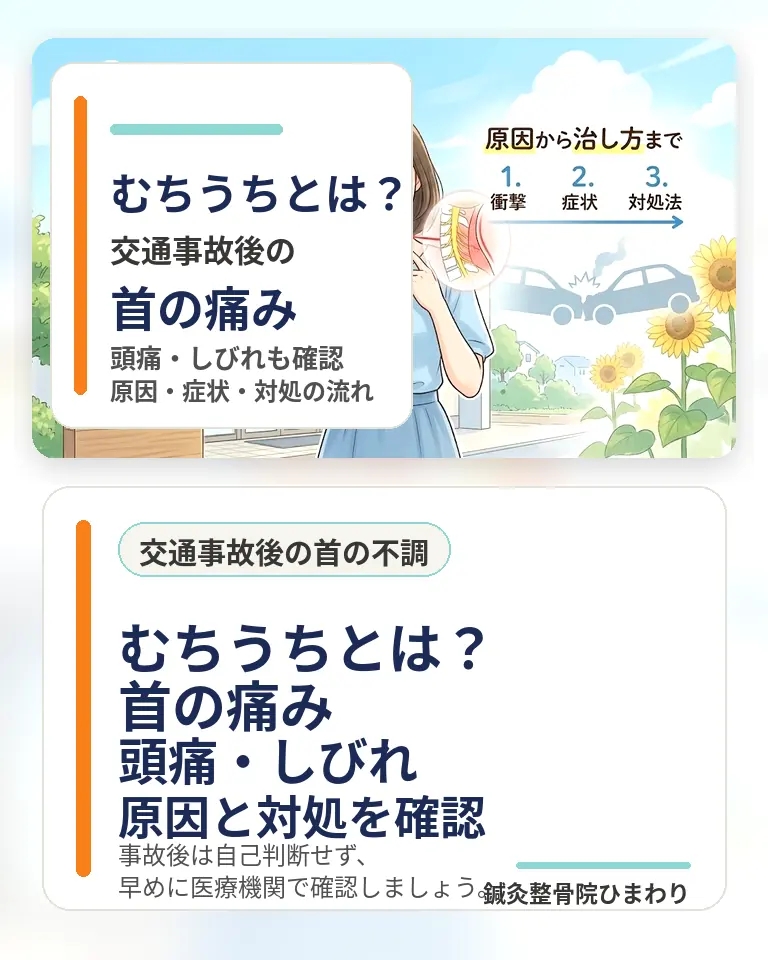 横須賀市でむちうちとは何か、交通事故後の首の痛み、頭痛、しびれを確認したい方向けのスマホ用画像